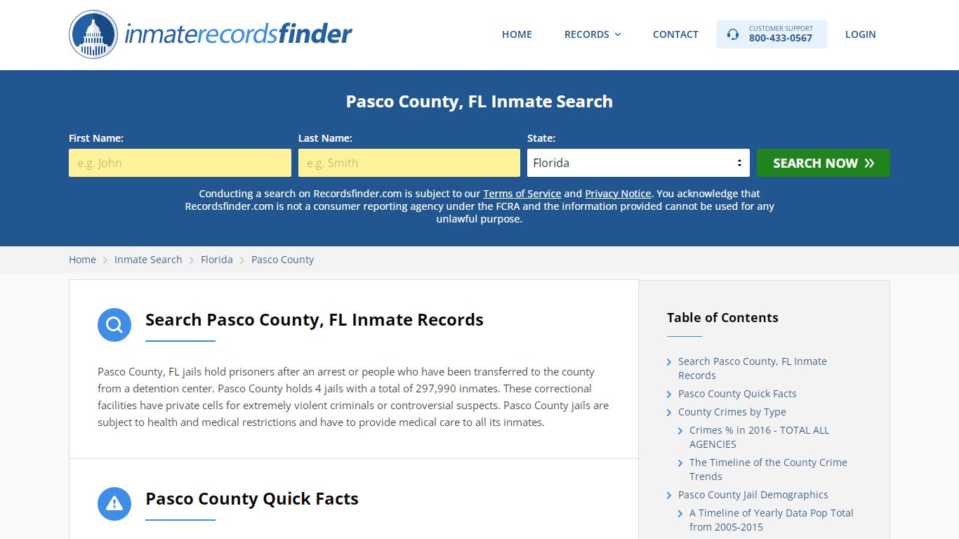 Pasco County, FL Inmate Lookup & Jail Records Online